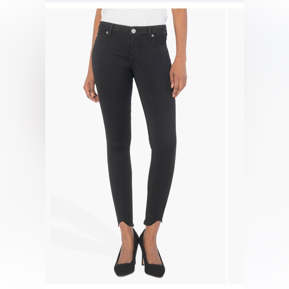 KUT from the Kloth Carlo Black Skinny Ankle Jeans Size 12